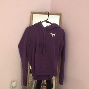 Purple hoodie from Pink with black/white details.
